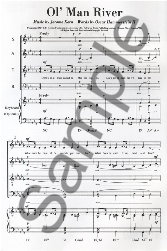 Jerome Kern/Oscar Hammerstein: Ol' Man River (SATB/Piano)