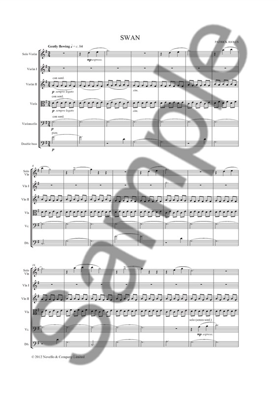 Patrick Hawes: Swan (Full Score)