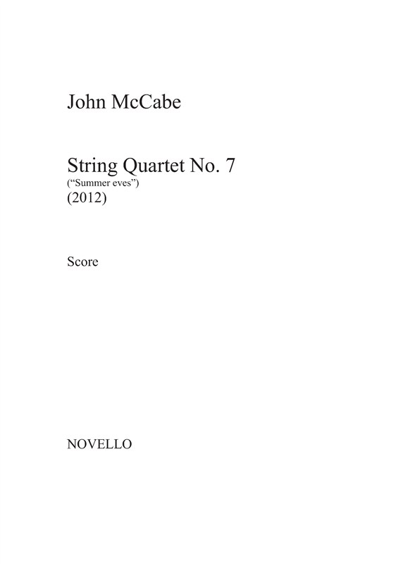 John McCabe: String Quartet No.7 - Summer Eves (Score)