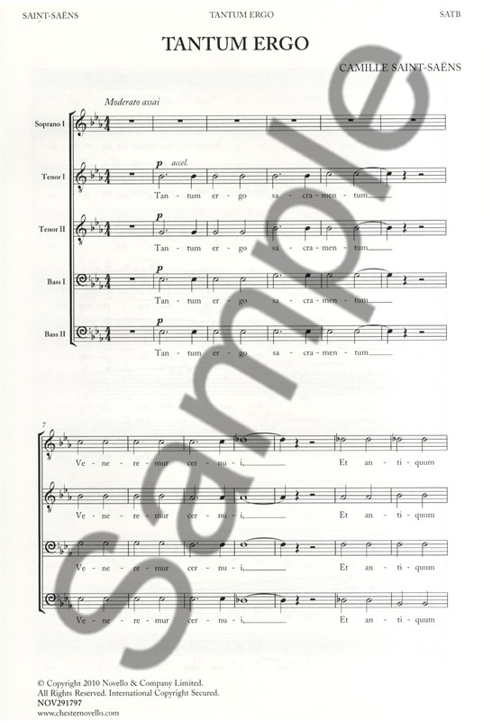 Camille Saint-Saëns: Tantum Ergo - SATB