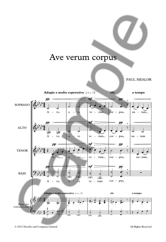 Paul Mealor: Ave Verum Corpus