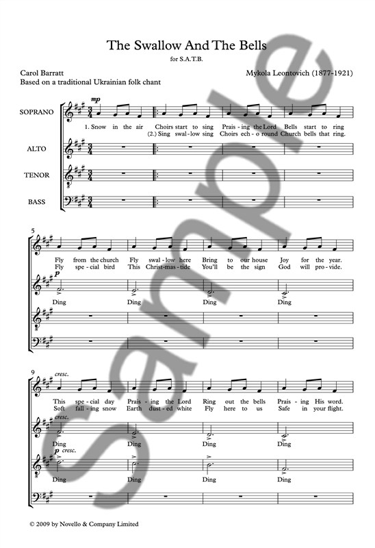 Mykola Leontovich: The Swallow And The Bells