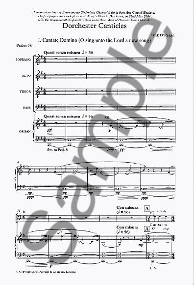 Tarik O'Regan: Dorchester Canticles (Vocal Score)