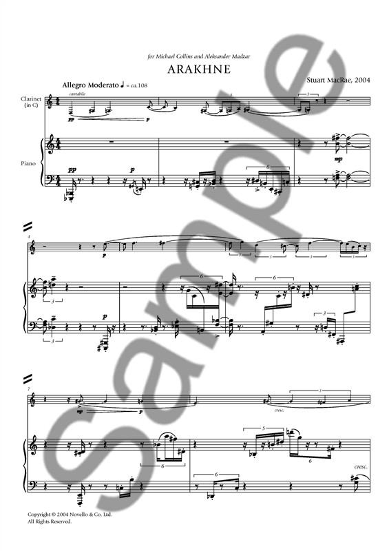 Stuart MacRae: Arakhne (Clarinet/Piano)