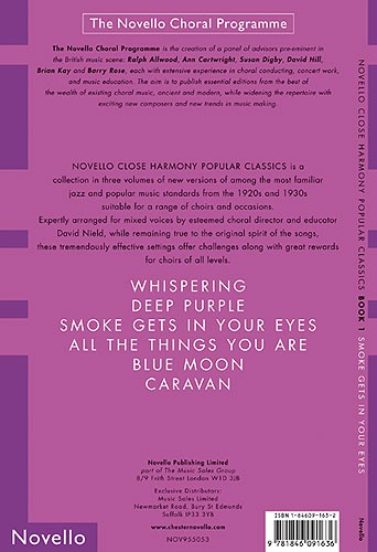 Novello Close Harmony Book 1: Smoke Gets In Your Eyes