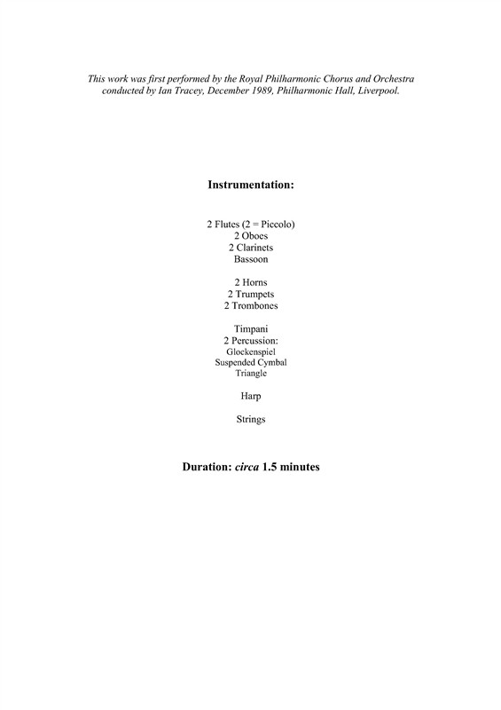 Kenneth Hesketh: Zither Carol - Full Score
