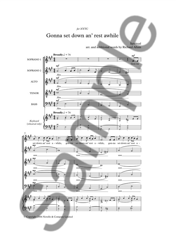 Richard Allain: Gonna Set Down An' Rest Awhile