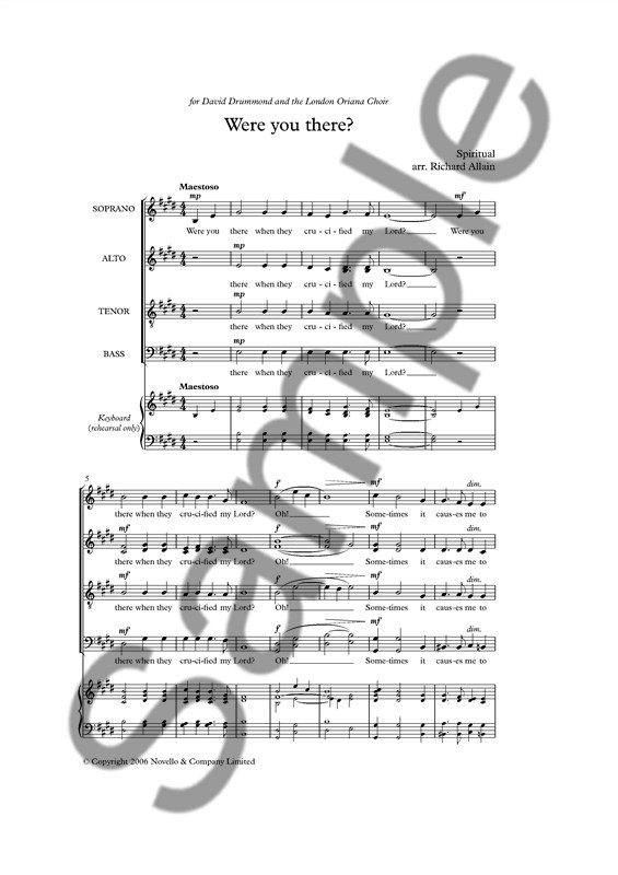 Richard Allain: Were You There?