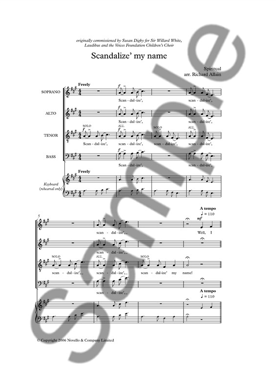 Richard Allain: Scandalize' My Name