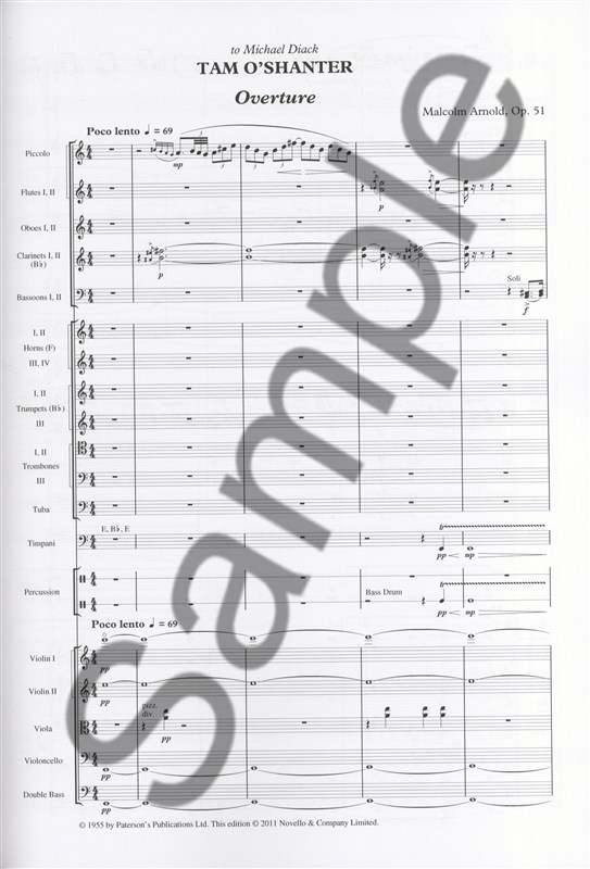 Malcolm Arnold: Tam O'Shanter Overture Op.51 (Study Score)