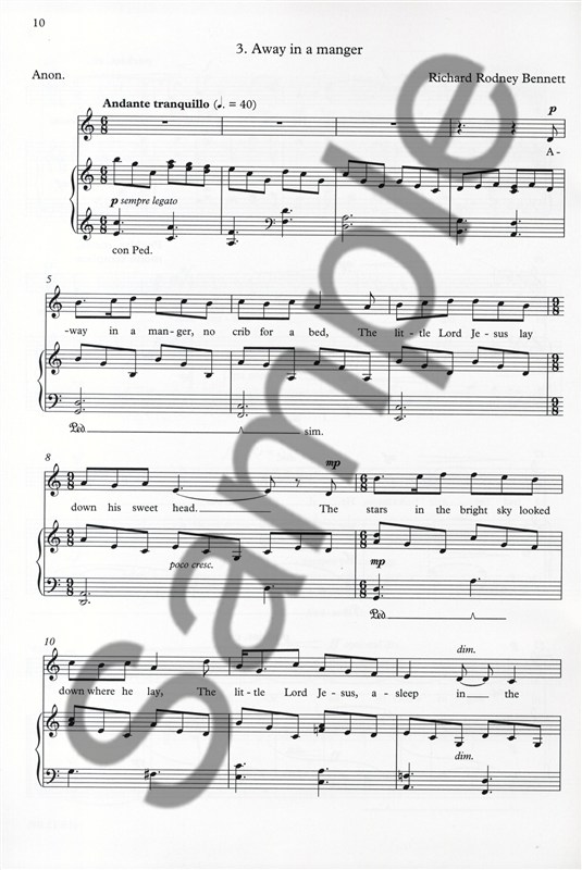 Richard Rodney Bennett: Four American Carols (Unison High Voices/Piano)