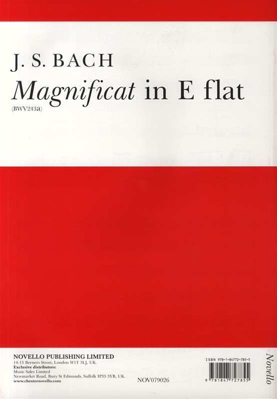J.S. Bach: Magnificat In E Flat (Vocal Score)