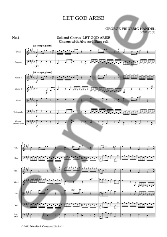 G.F. Handel: Let God Arise HWV256b (Chapel Royal Version) - Full Score