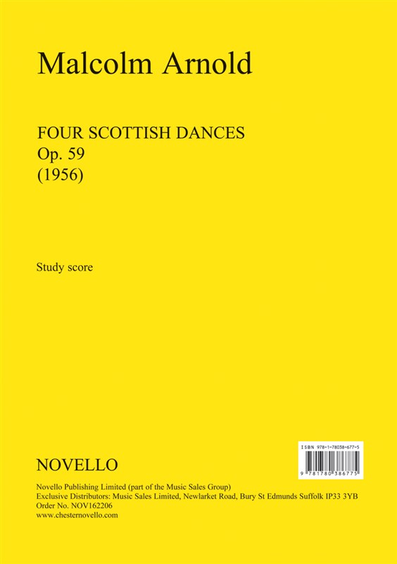 Malcolm Arnold: Four Scottish Dances - Study Score