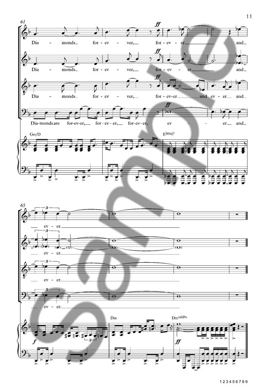 Don Black/John Barry: Diamonds Are Forever - SATB/Piano