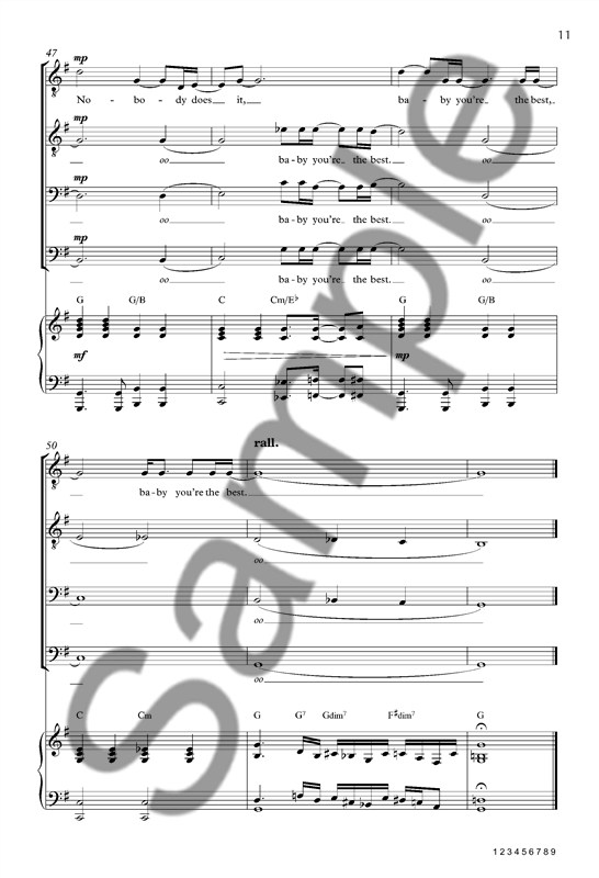 Carly Simon: Nobody Does It Better (The Spy Who Loved Me) - SATB/Piano