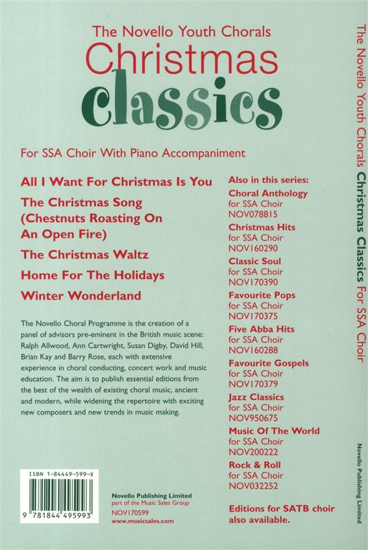 The Novello Youth Chorals: Christmas Classics (SSA)