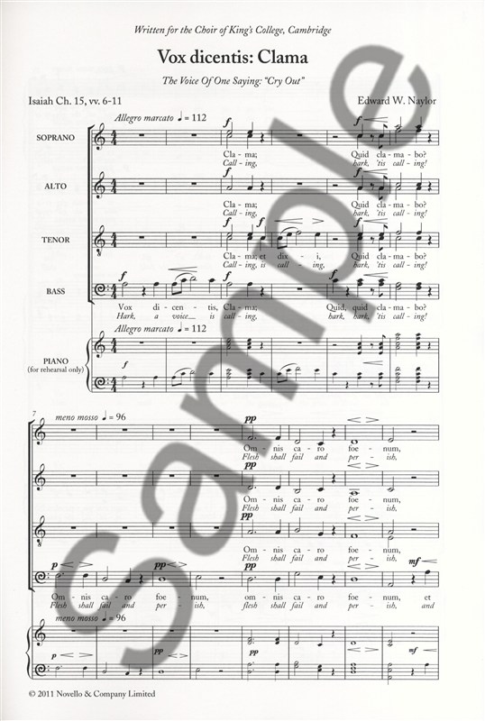 Edward Naylor: Vox Dicentis, Clama (New Engraving)