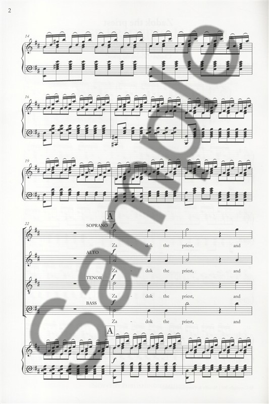 G.F. Handel: Zadok The Priest (New Engraving)