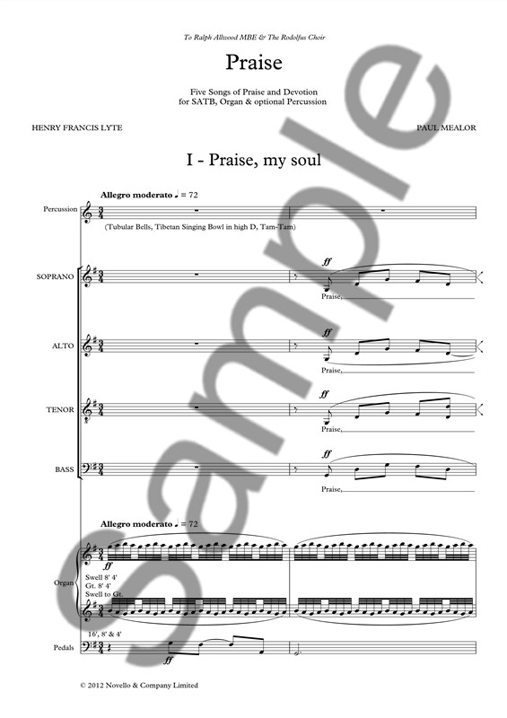 Paul Mealor: Praise (Vocal Score)