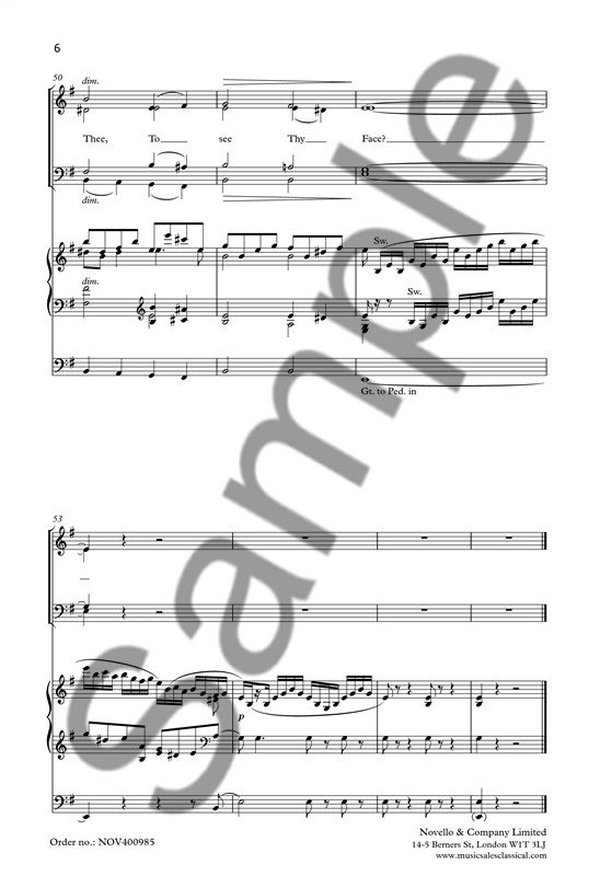 F.A. Gore Ouseley: Jerusalem On High (SATB/Organ)