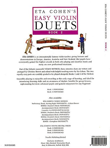 Eta Cohen's Easy Violin Duets - Book 2