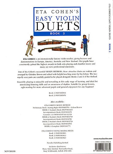 Eta Cohen's Easy Violin Duets Book 3
