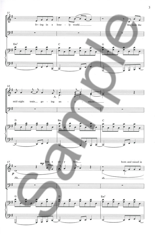 Journey: Don't Stop Believin' (Glee) - SATB/Piano