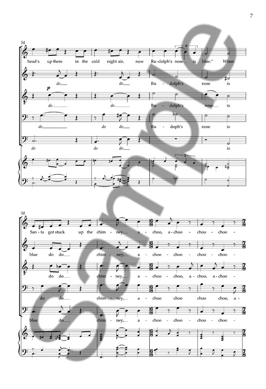 Ella Fitzgerald: When Santa Got Stuck Up The Chimney (SATB/Piano)