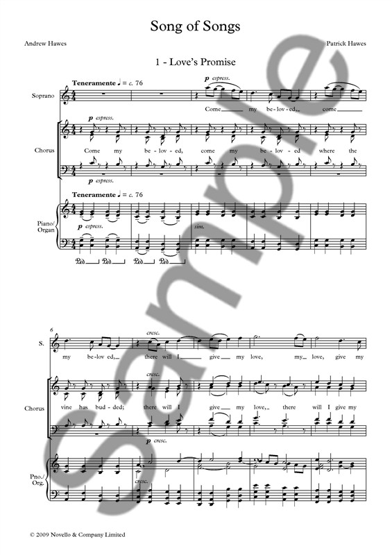 Patrick Hawes: Song Of Songs (Vocal Score)