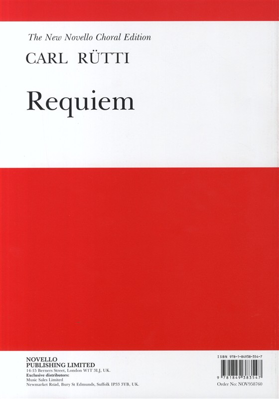 Carl Rtti: Requiem (Vocal Score)