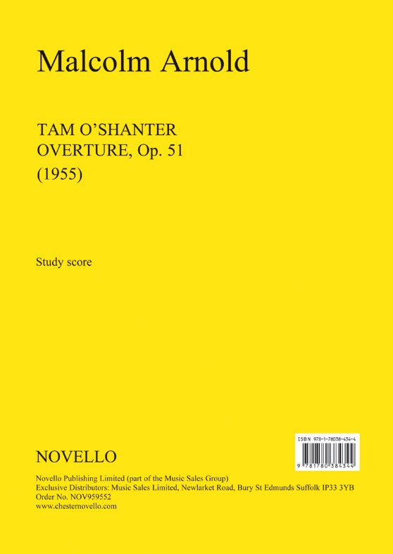 Malcolm Arnold: Tam O'Shanter Overture Op.51 (Study Score)