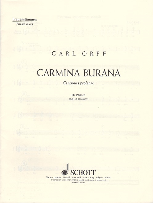 Carl Orff: Carmina Burana - Female voices