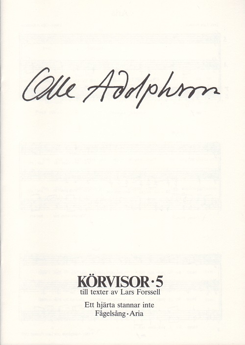 Olle Adolphson: Krvisor 5 (SATB)