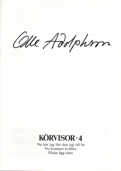 Olle Adolphson: Krvisor 4 (SATB)
