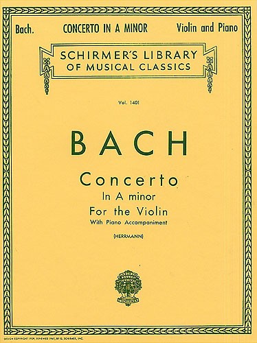 J.S Bach: Violin Concerto No.1 In A Minor BWV1041 (Violin/Piano)