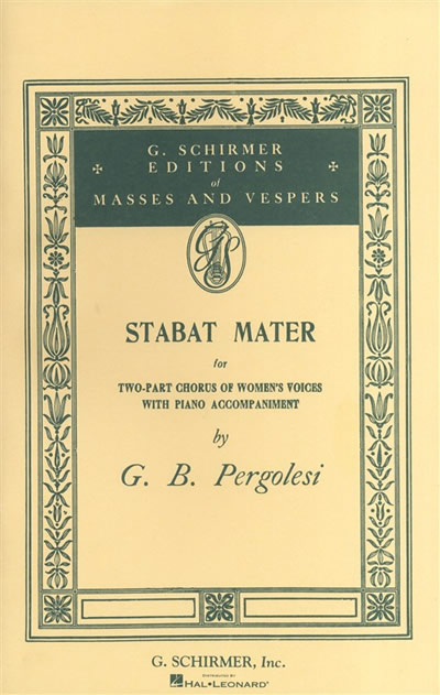 Giovanni Pergolesi: Stabat Mater (2-stmmig kr, Piano)