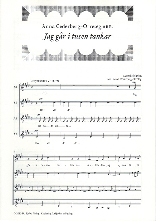 Jag går i tusen tankar (SSAA)