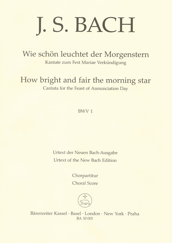 Johann Sebastian Bach: How bright and fair the morning star (SATB)