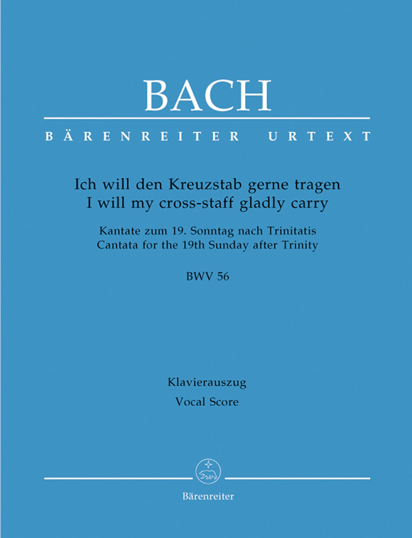 Johann Sebastian Bach: I will my cross-staff gladly carry (SATB, piano)