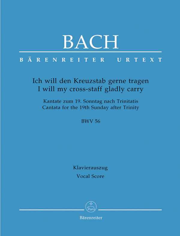 Johann Sebastian Bach: I will my cross-staff gladly carry (SATB, piano)