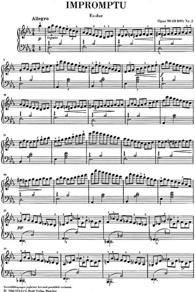 Franz Schubert: Impromptu i Eb-dur D.899 (Henle Urtext Edition)