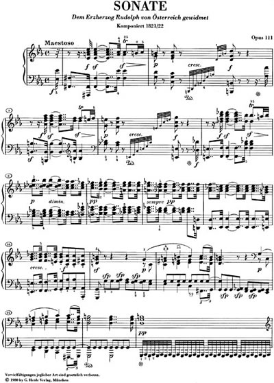 Ludwig Van Beethoven: Pianosonat i C-moll Op. 111 (Piano Sonata In C Minor Op.11