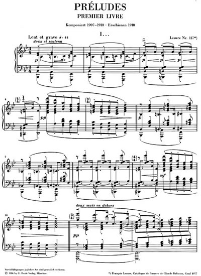 Claude Debussy: Préludes, 1er livre
