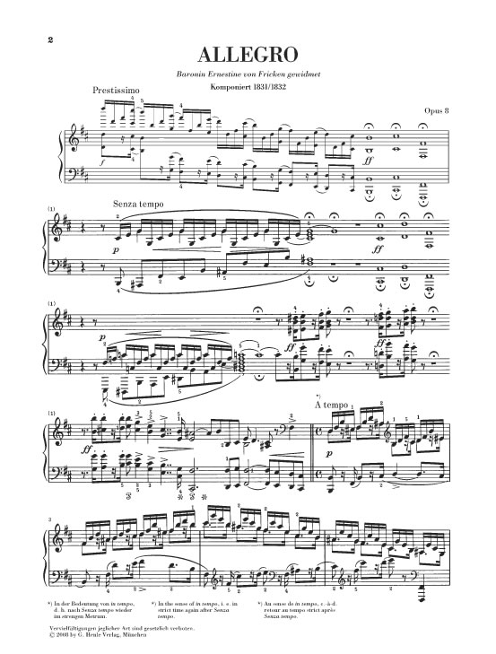 Robert Schumann: Allegro i h-moll Op. 8 (Allegro In B Minor)