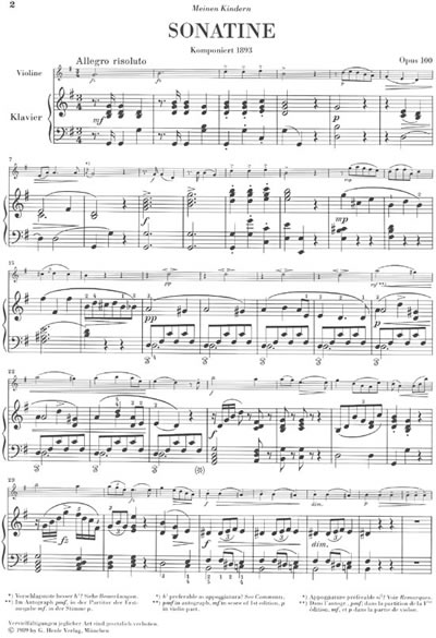 Antonn Dvork: Sonatina For Piano And Violin In G Op.100