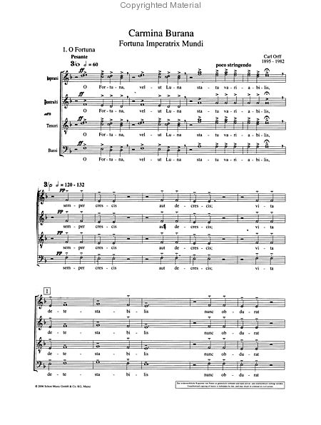 Carl Orff: Carmina Burana (SATB)