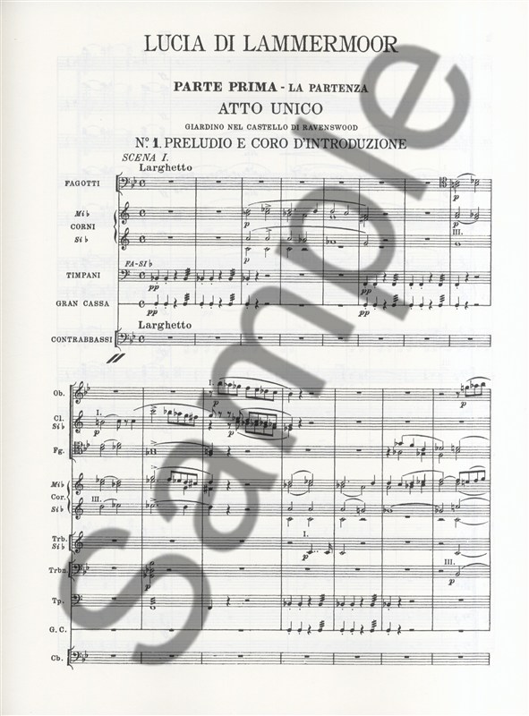 Gaetano Donizetti: Lucia Di Lammermoor In Full Score