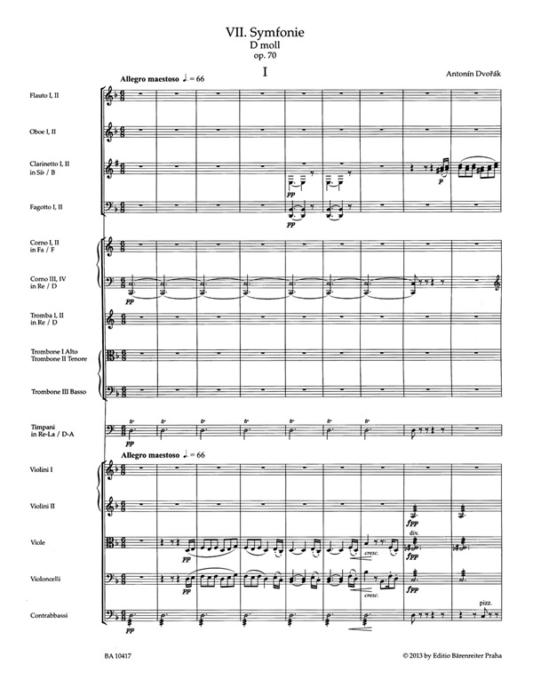 Antonn Dvork: Symphony no. 7 D minor op. 70