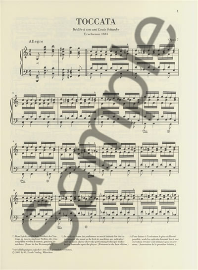 Robert Schumann: Toccata Op.7 - Versions 1830 And 1834